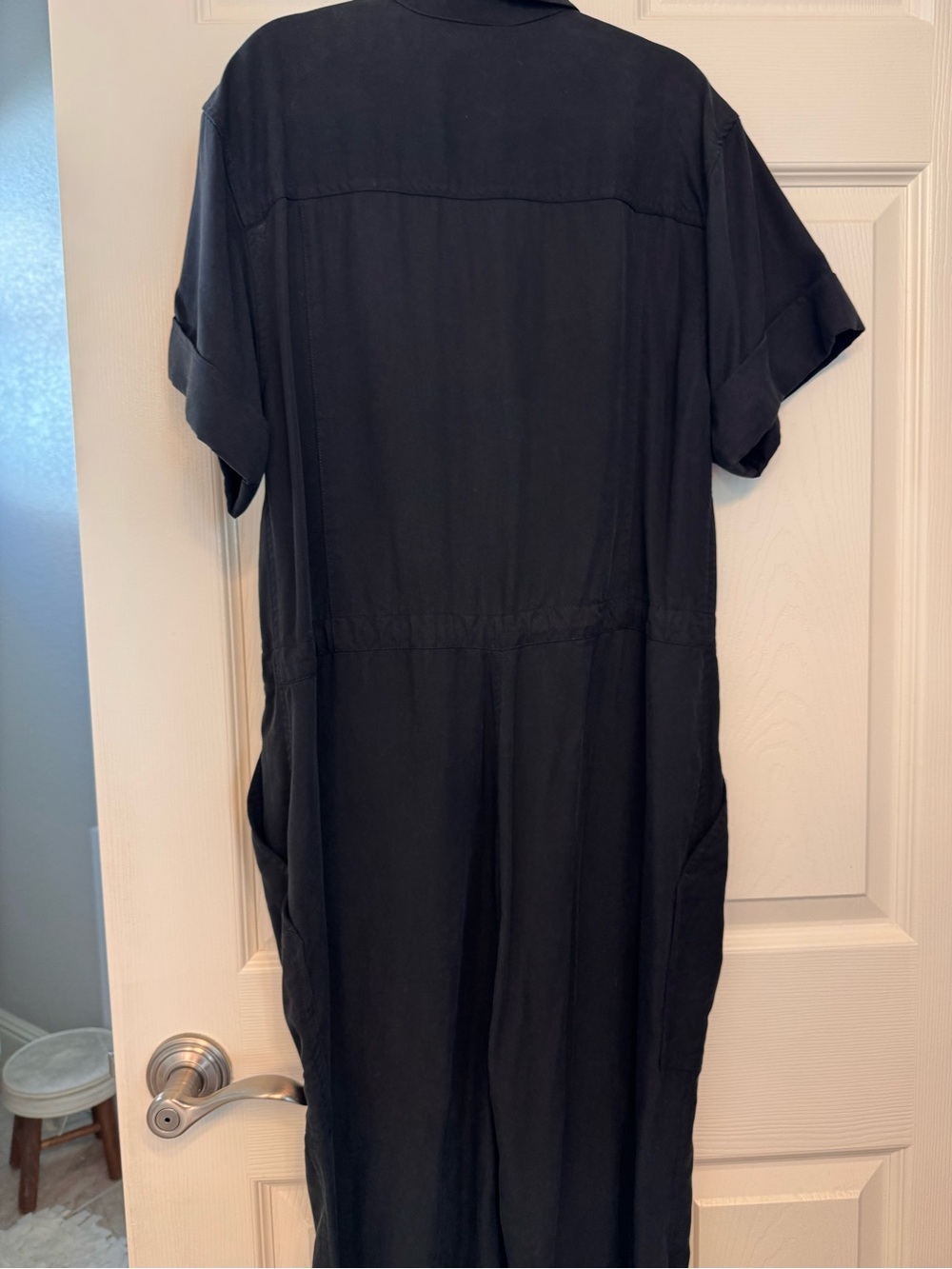 Banana Republic Factory Black Short Sleeve Utility Jumpsuit - Picture 5 of 7